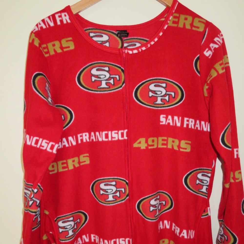 San Francisco 49ers Guys One Piece Footie Pajama